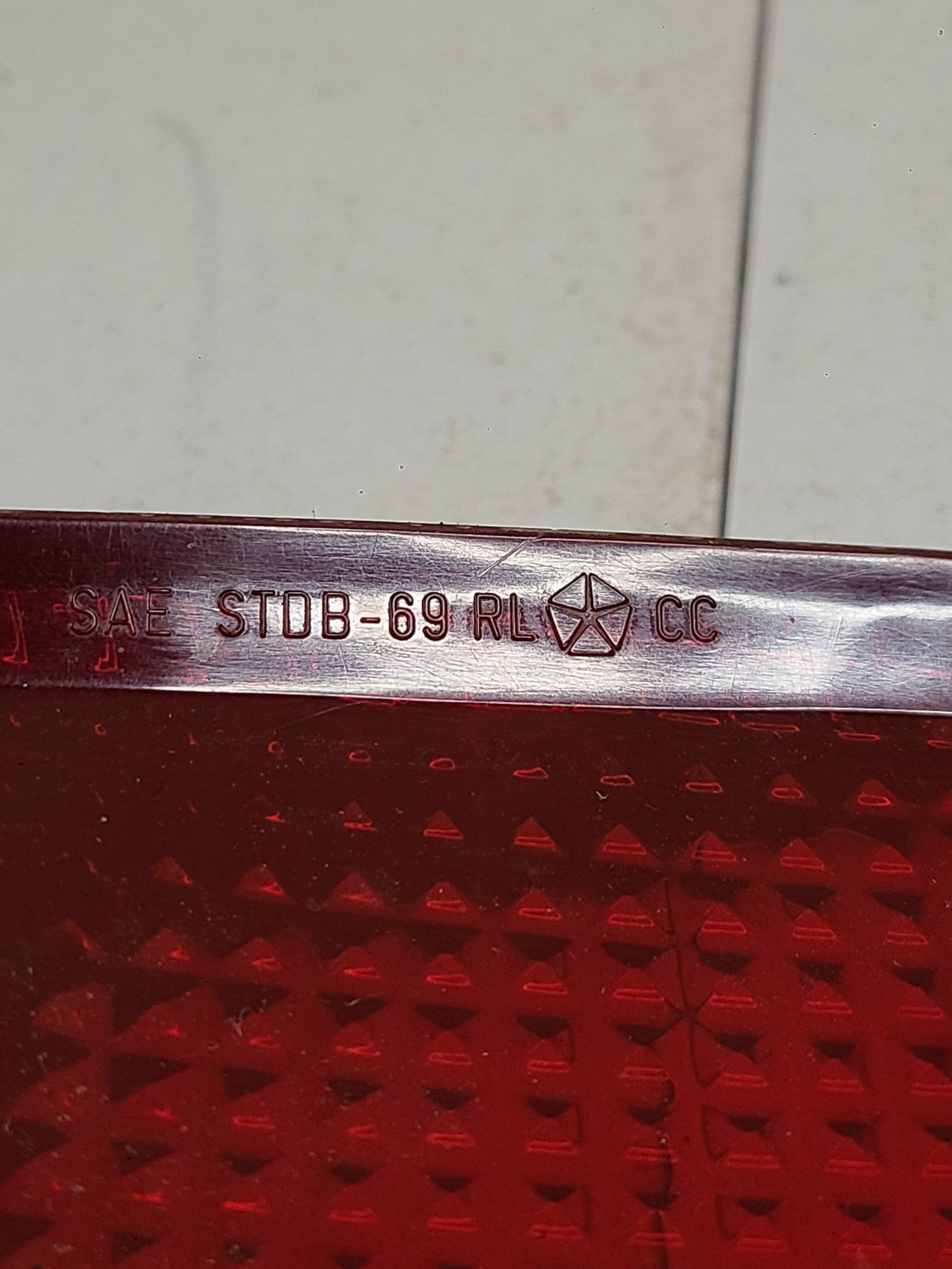 1969 Plymouth Road Runner / Satellite Tail Light Lense.