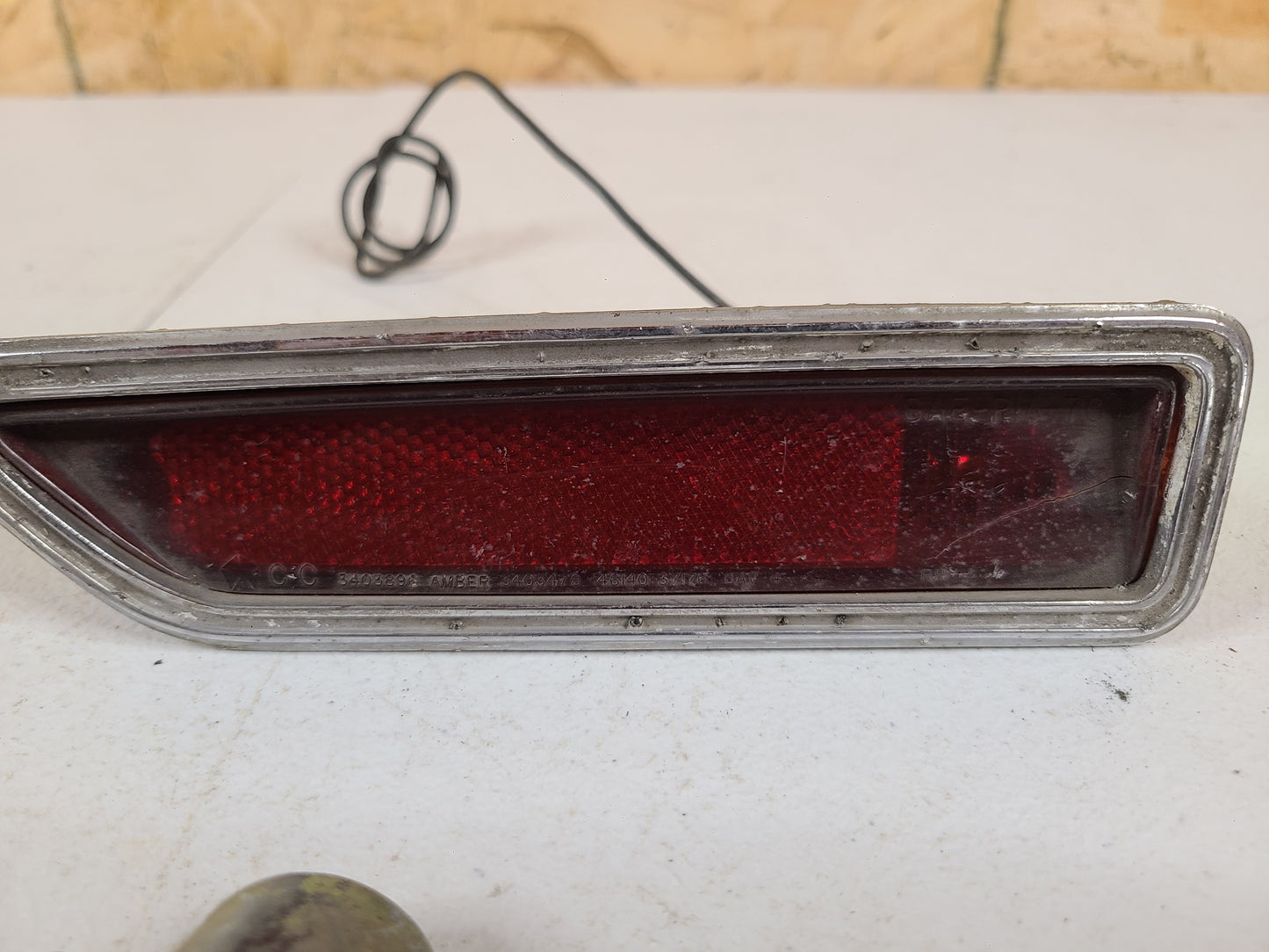 1970/1971 Dodge Challenger Rear RH Side Marker Light Assembly Part# 3403476