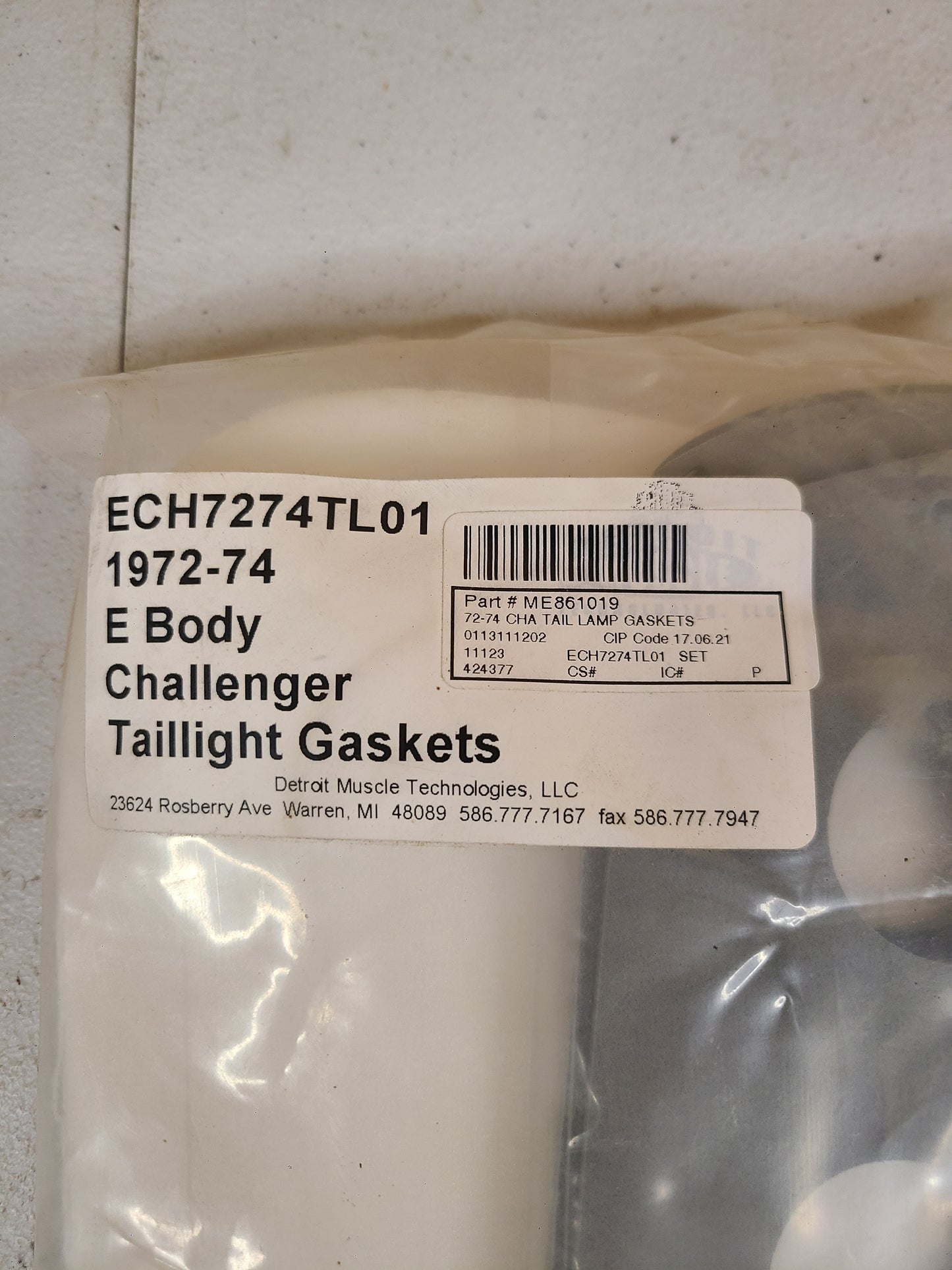 1972-74 Challenger Tail Light Gaskets (Detroit Muscle)